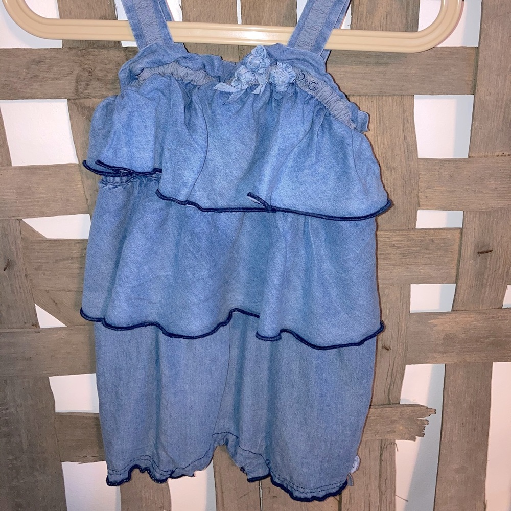 Dolce and Gabbana denim romper. 18-24 months. VERY soft material.